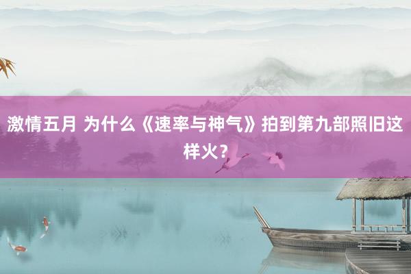 激情五月 为什么《速率与神气》拍到第九部照旧这样火？